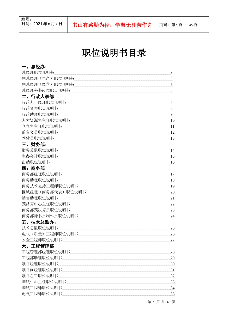 职位说明汇编_第1页
