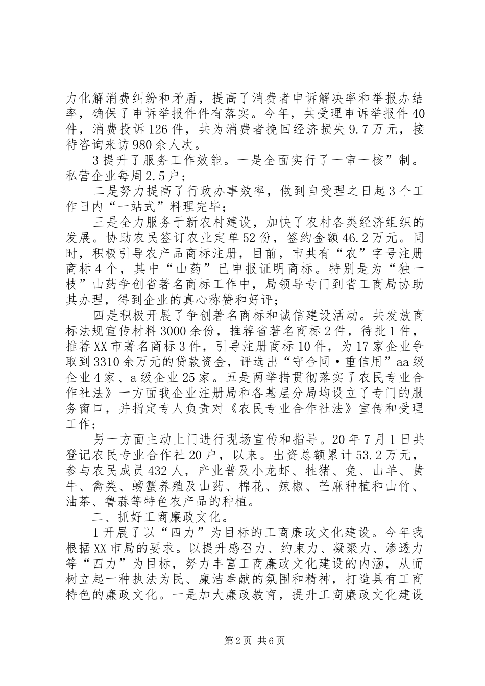 工商局年末工作小结_第2页