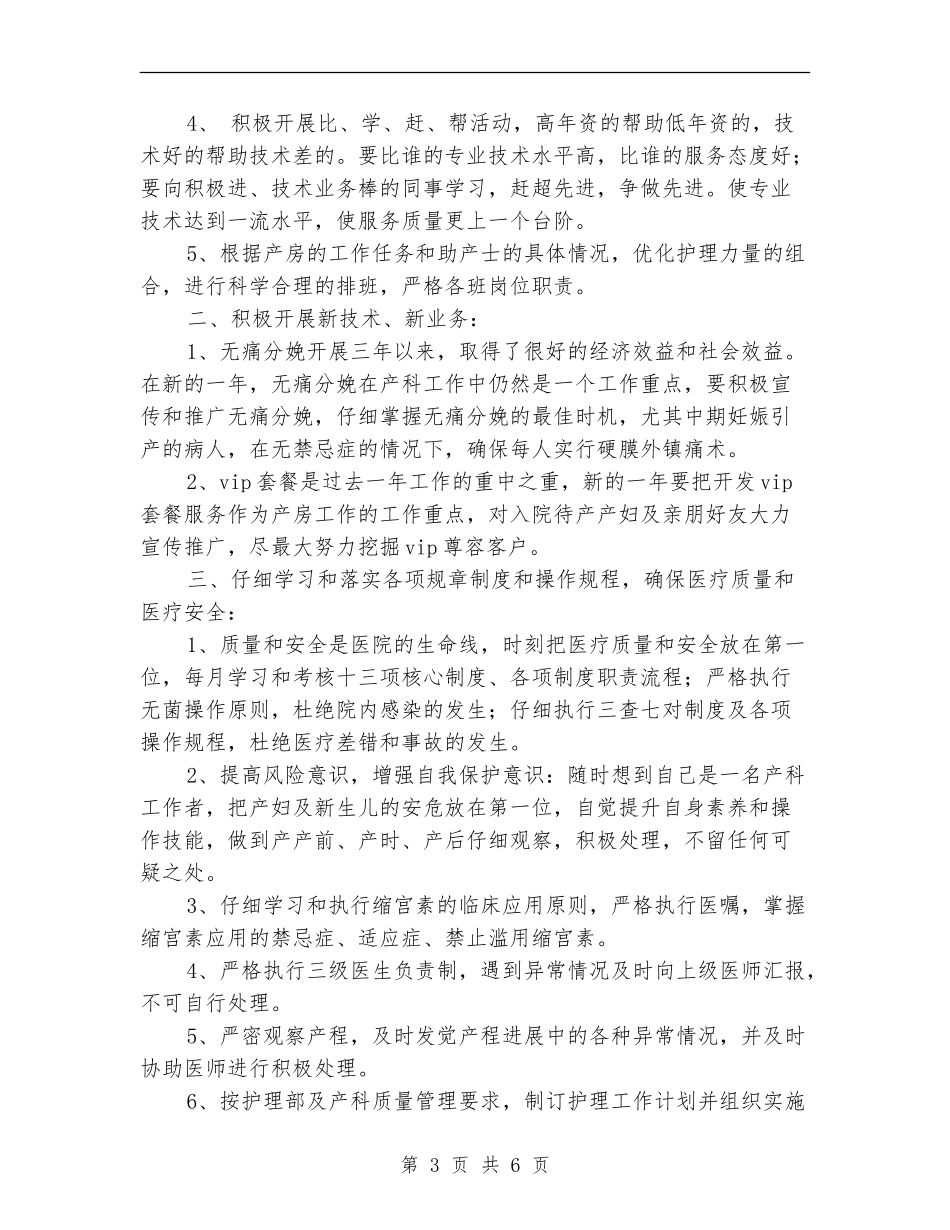 医院产科工作计划2024_第3页
