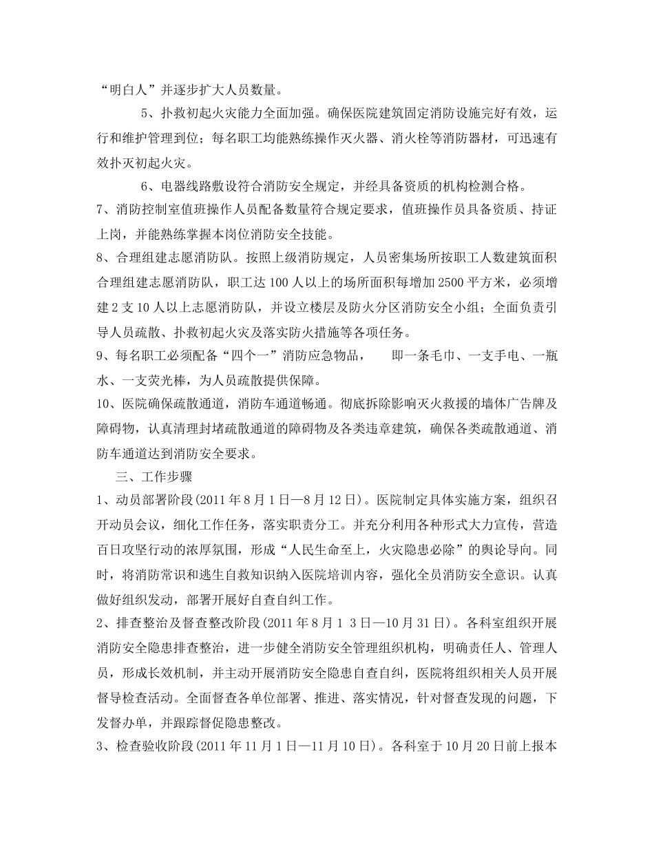 《安全管理文档》之消防安全隐患排查整治百日攻坚行动方案 _第2页