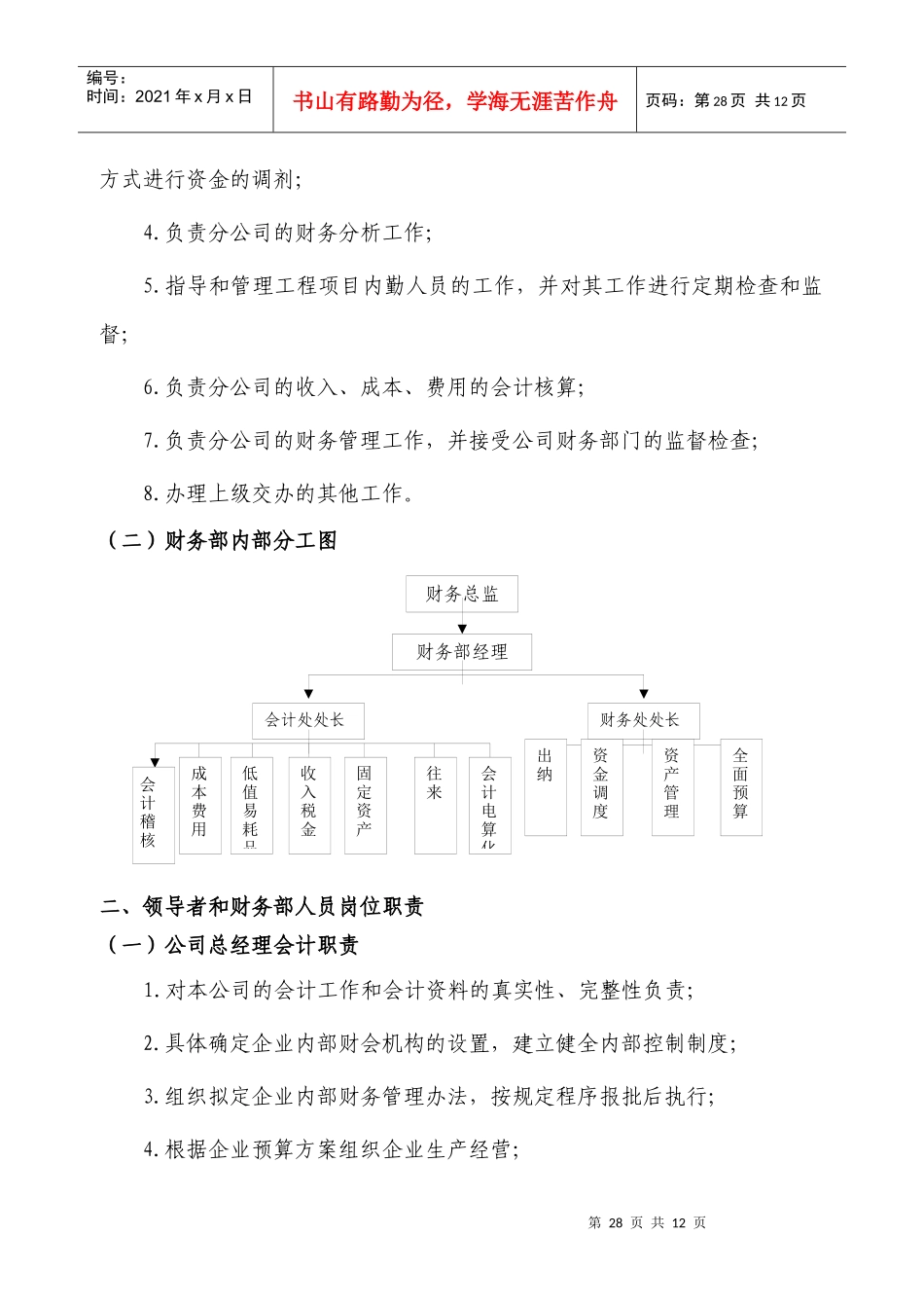 财务部职责分工实施细则[1]_第3页