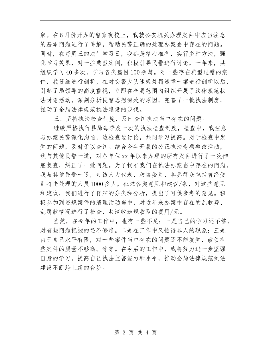 公安民警2024年个人工作总结_第3页