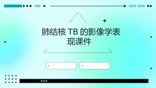 肺结核TB的影像学表现课件