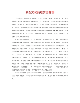 《安全文化》之安全文化促进安全管理 