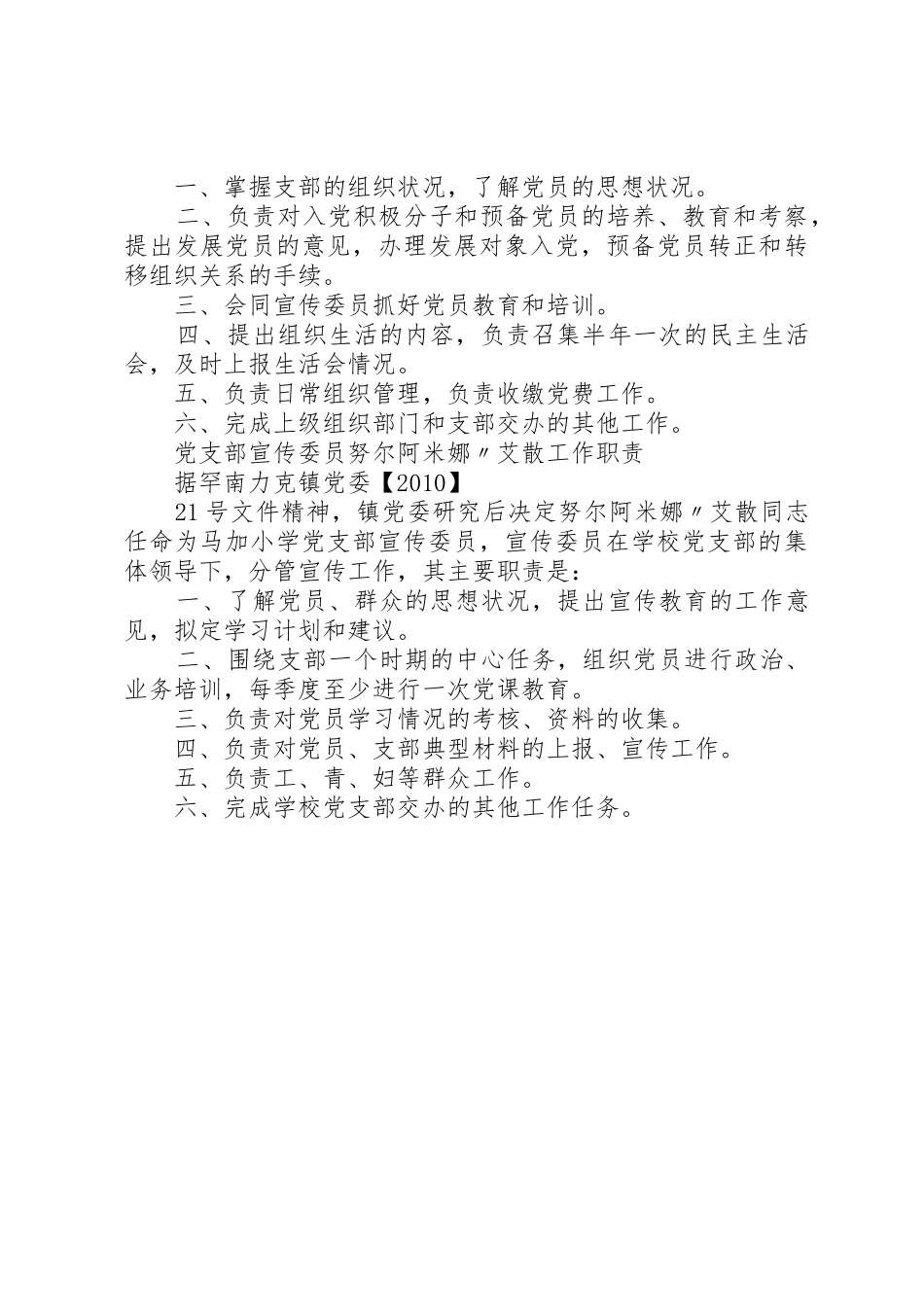 党支部班子分工职责要求 _第3页