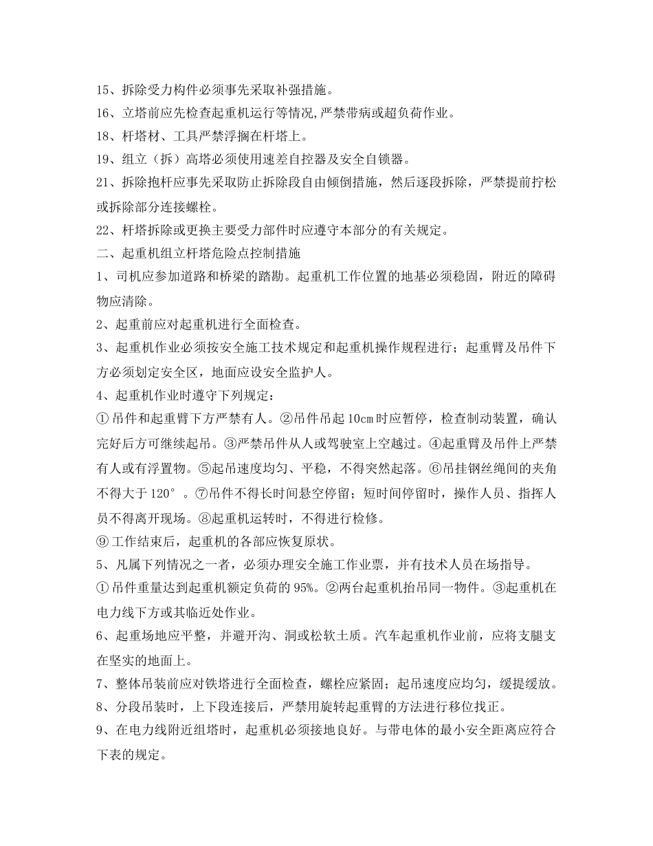 《安全管理资料》之起重机组立杆塔安全施工作业票 _第2页