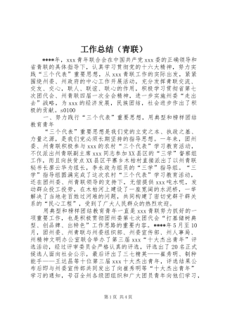 工作总结（青联）
