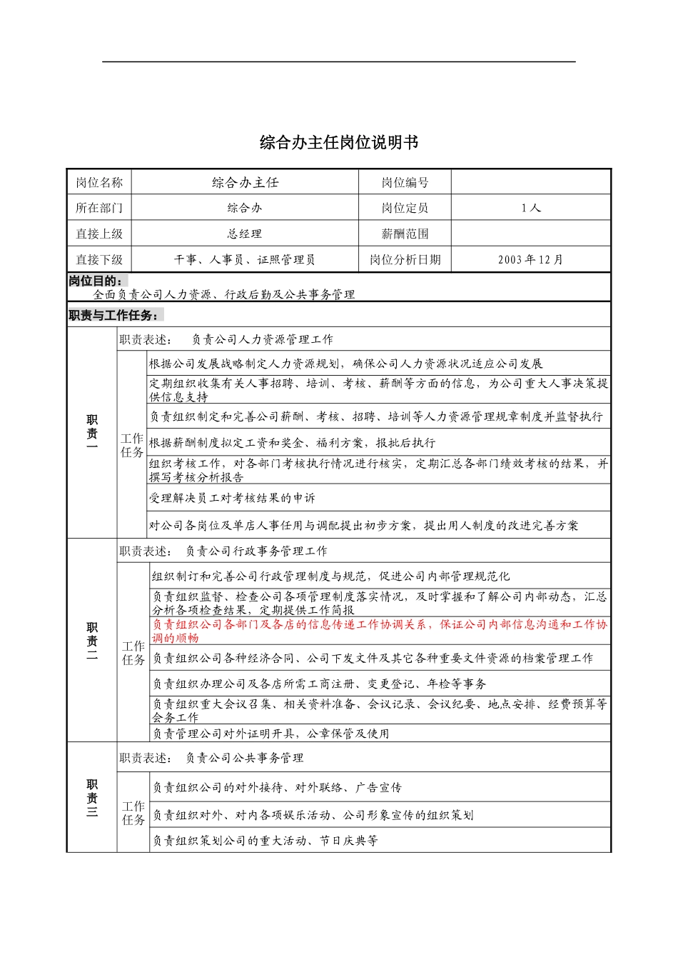 综合办岗位说明书_第1页
