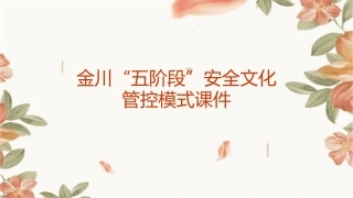 金川“五阶段”安全文化管控模式课件