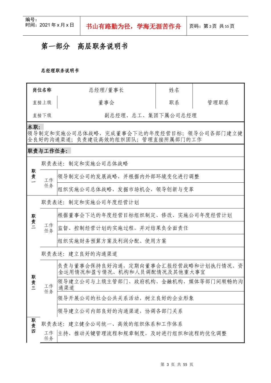 某房地产开发有限公司职务说明书_第3页