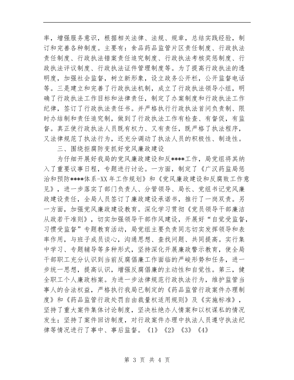 2024年11月药监局领导班子工作总结_第3页