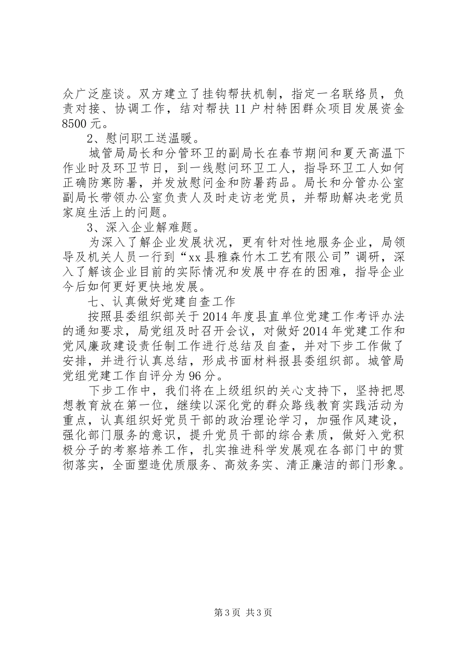 城管局党建工作总结_第3页