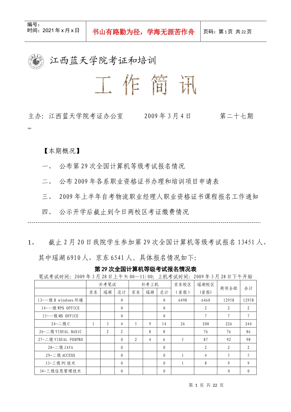 江西蓝天学院考证和培训_第1页
