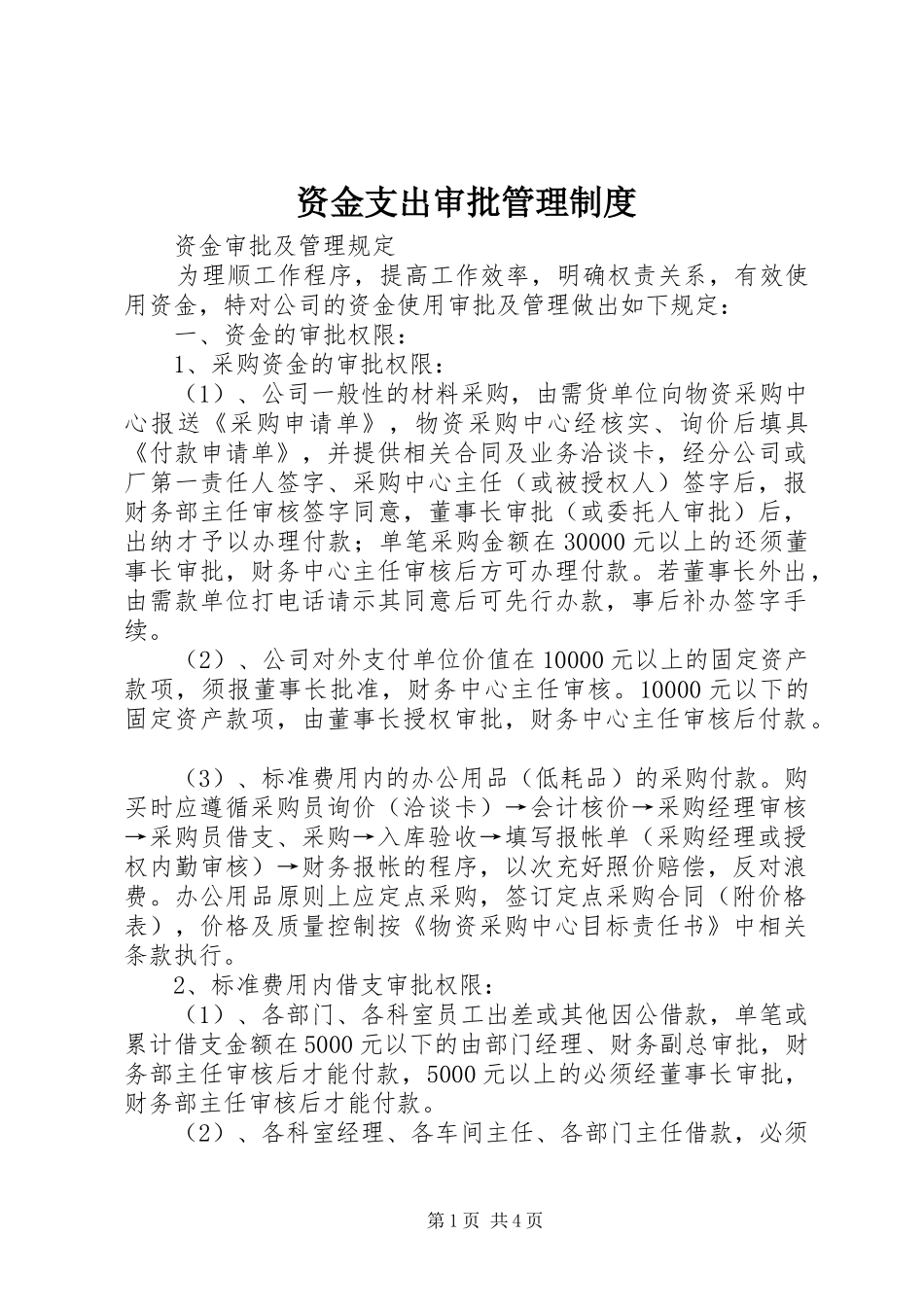 资金支出审批规章制度管理_第1页