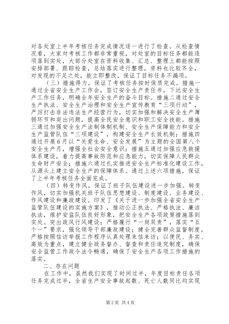 安全监督管理局XX年三项工作考核工作总结_第2页