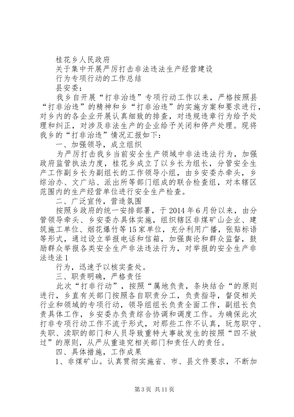 打击安全生产非法违法行动工作总结_第3页