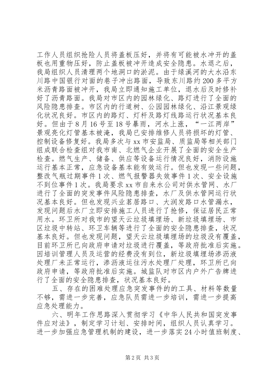 城管局应急管理工作总结_第2页