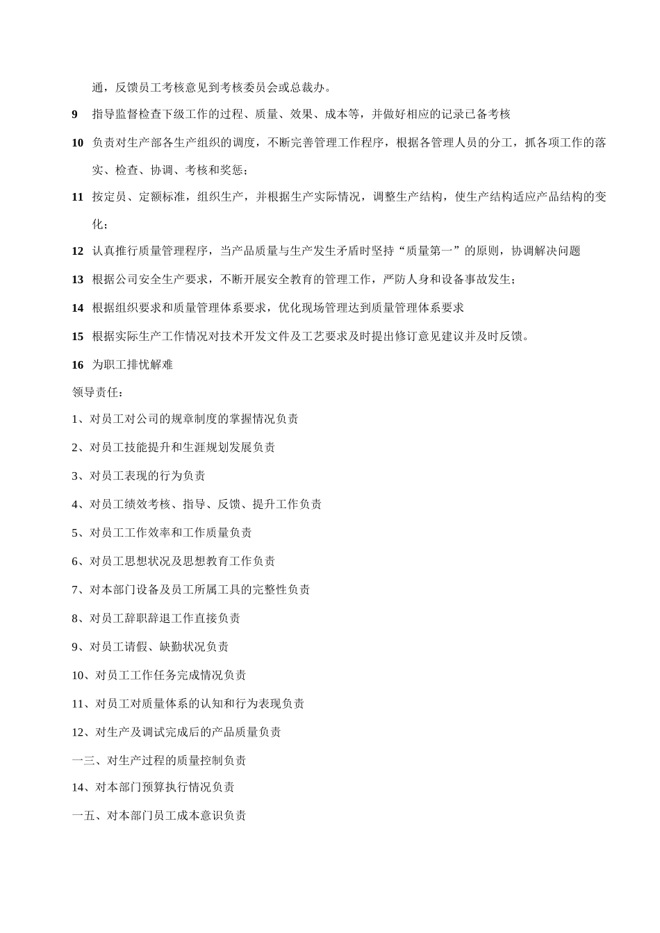 某科技公司部门负责人职位说明书_第3页