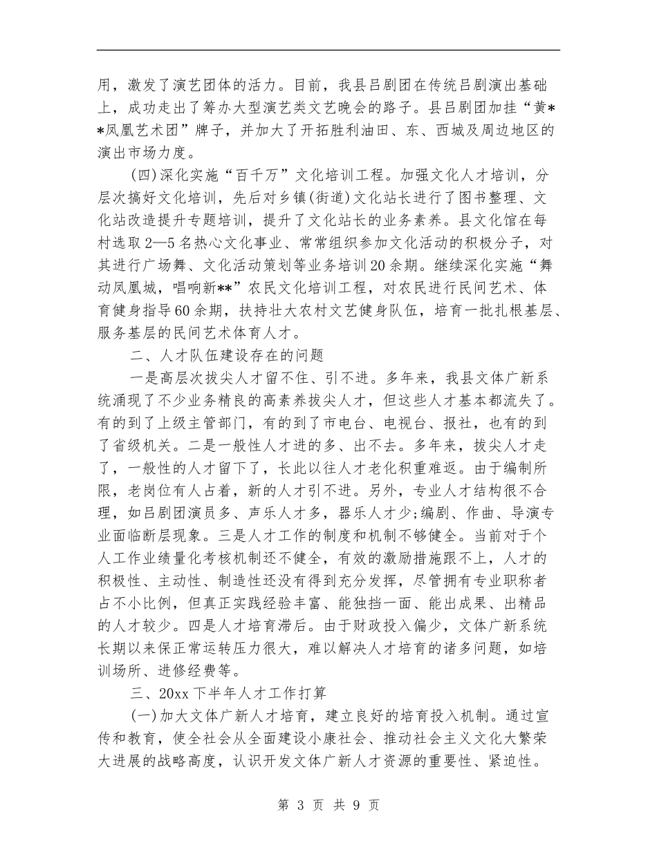 文广新局人才工作总结_第3页