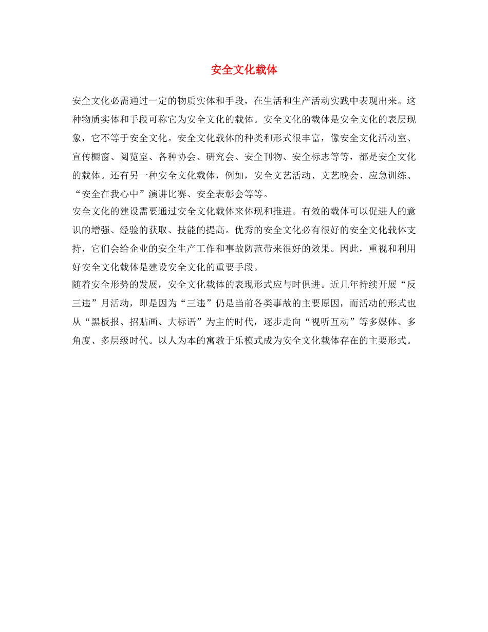 《安全文化》之安全文化载体 _第1页