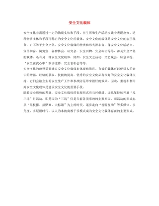 《安全文化》之安全文化载体 