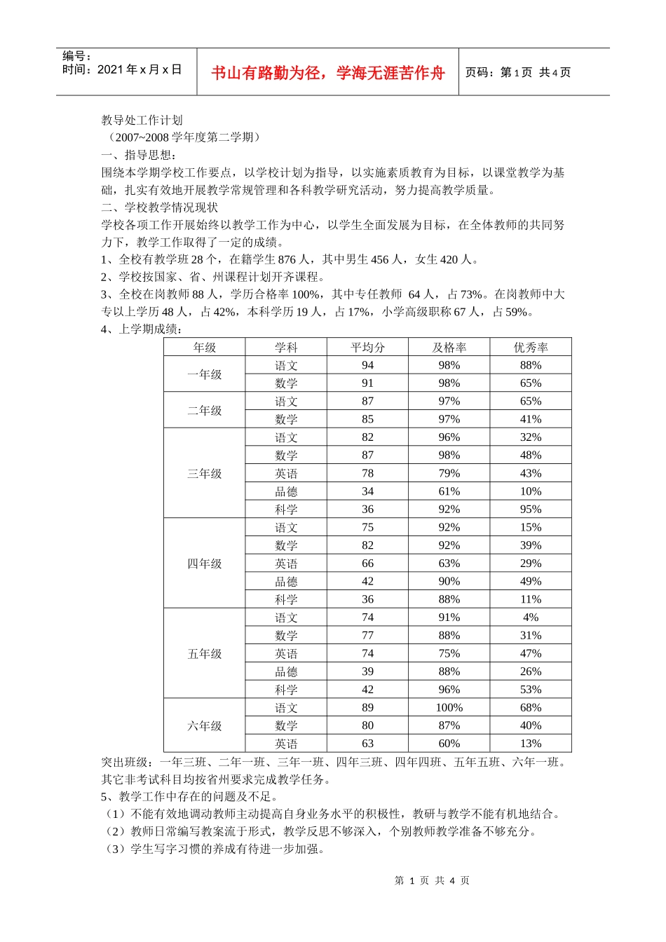 教导处工作计划[5]_第1页