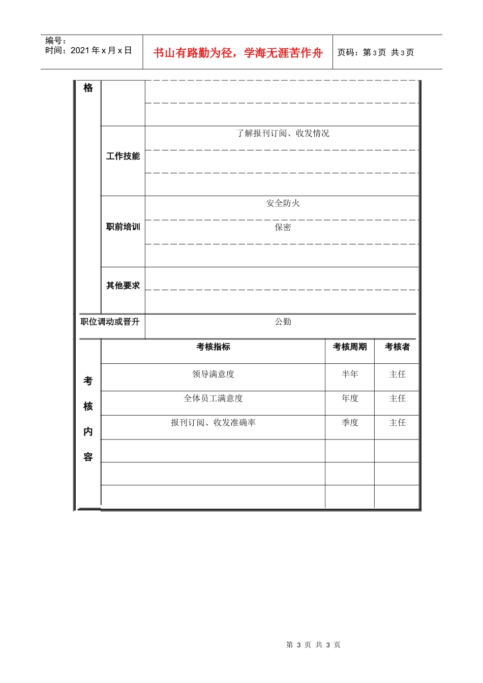 收发员职位说明书_第3页