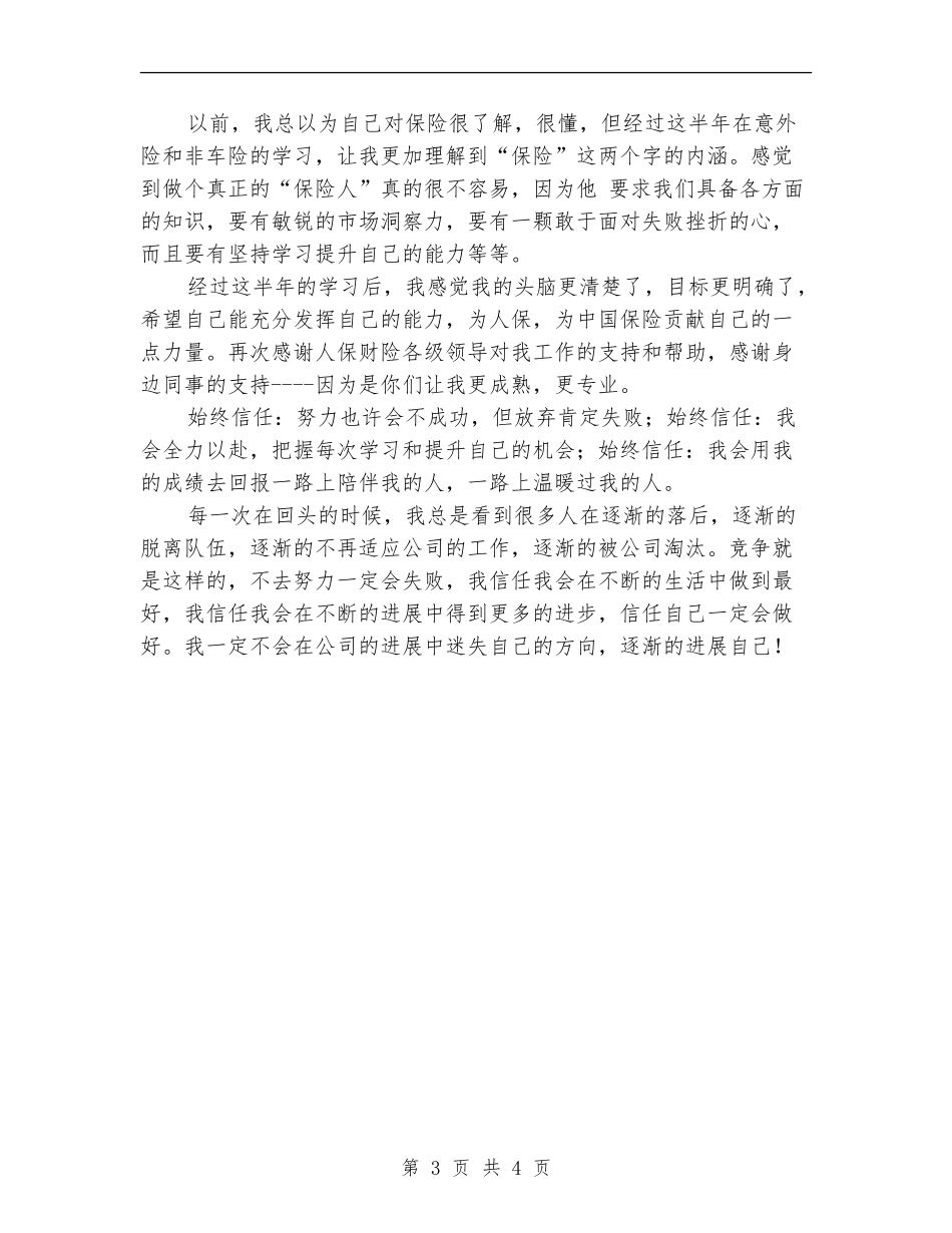 人保财险公司个人工作总结_第3页