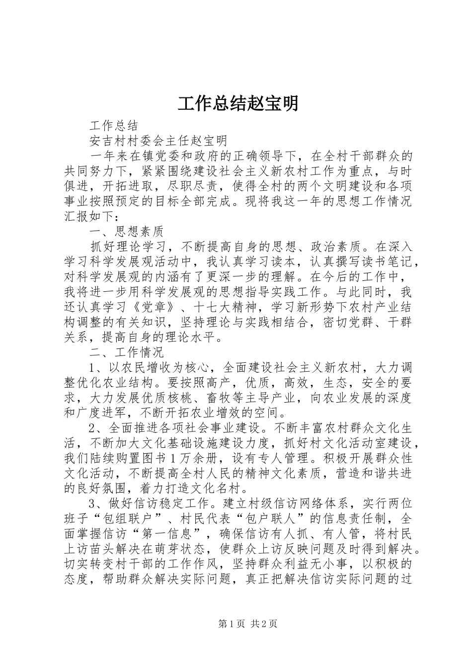 工作总结赵宝明_第1页
