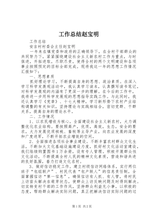 工作总结赵宝明
