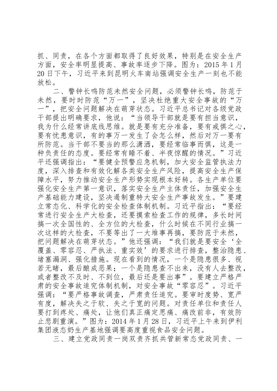 安全生产“党政同责一岗双责齐抓共管”工作规章制度细则(精)_第2页