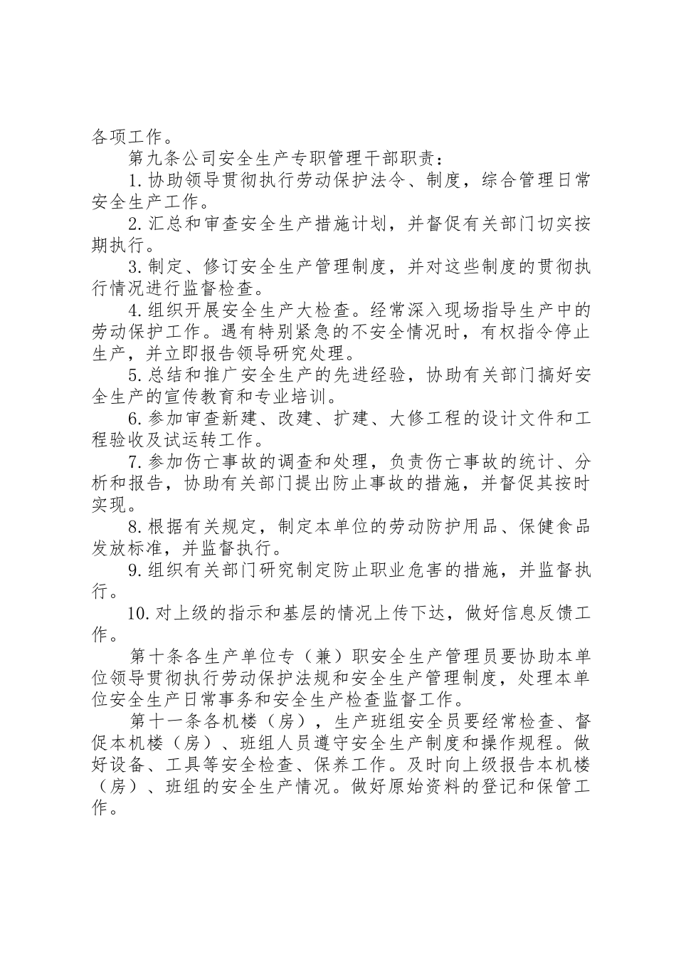 公司安全生产管理规章制度细则_第2页