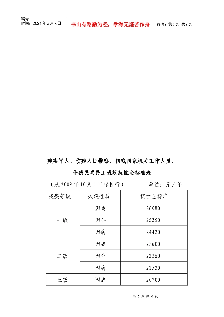 我州调整部分优抚对象等人员抚恤和生活补助标准_第3页