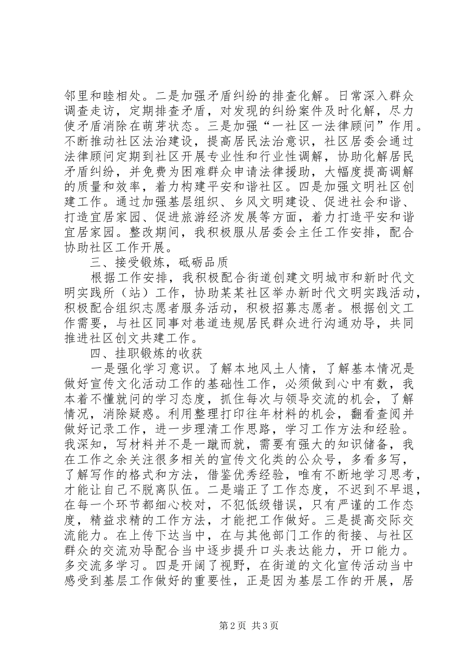 基层挂职第一季度总结_第2页