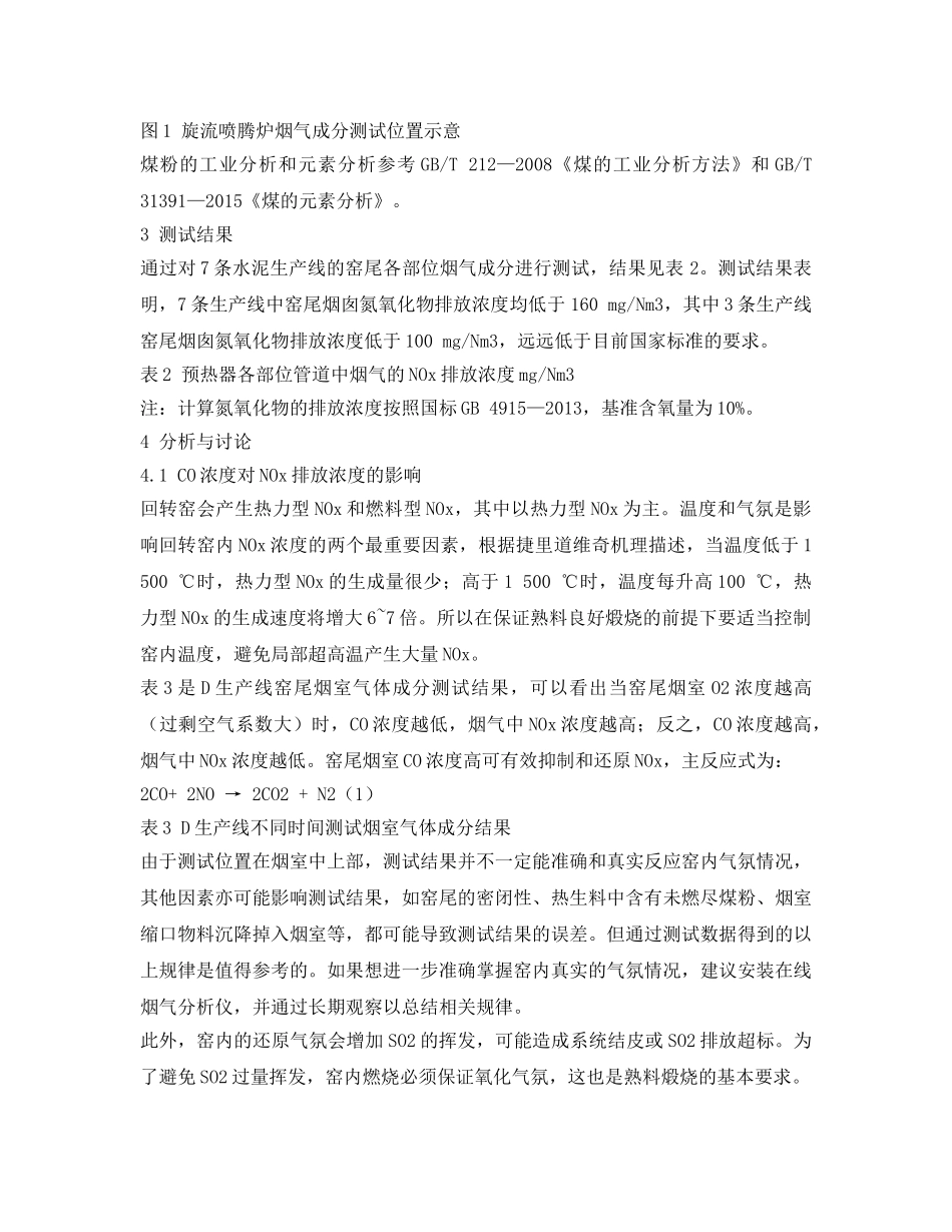 《安全环境-环保技术》之新型干法水泥生产线氮氧化物排放的影响因素 _第2页