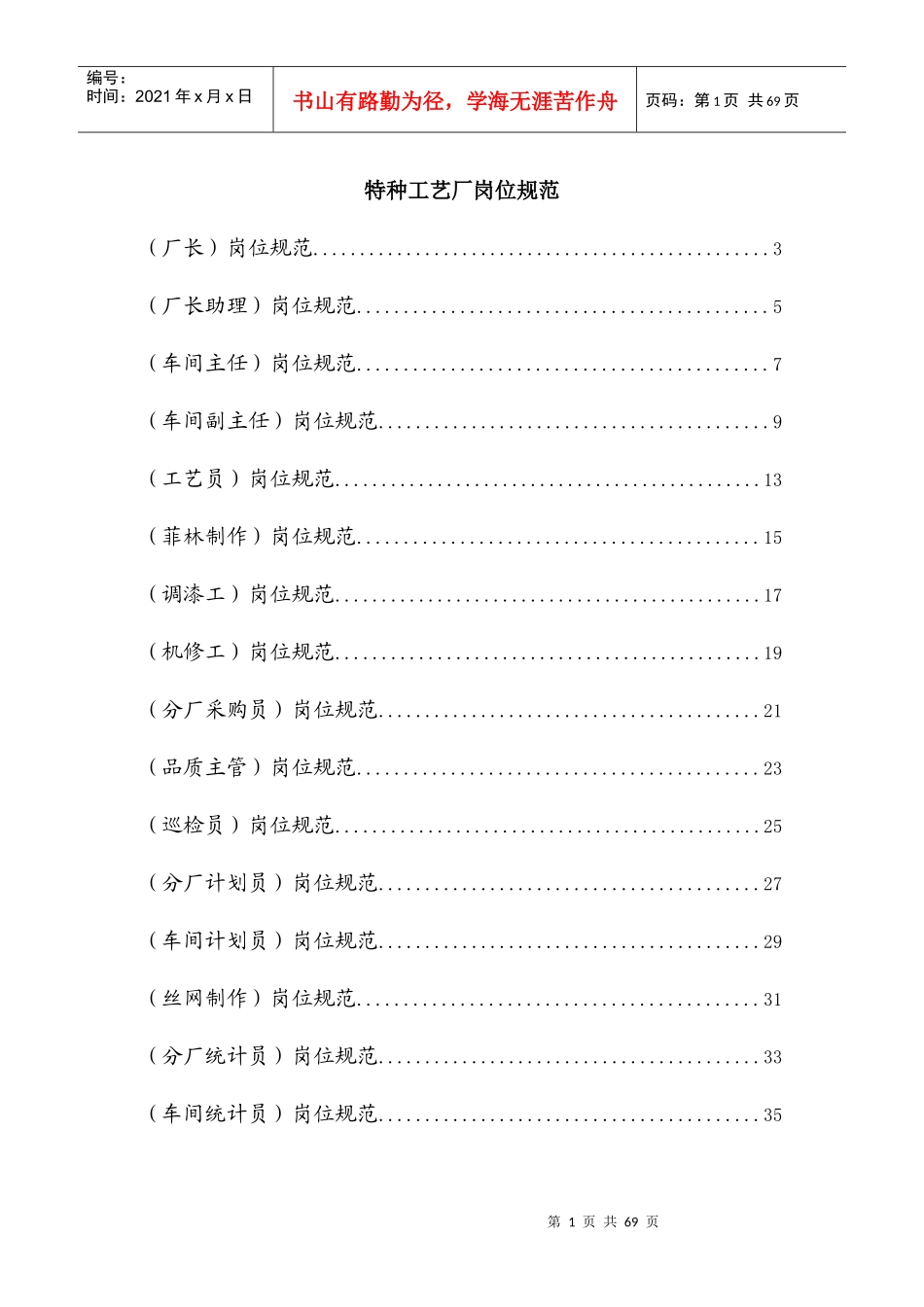 特种工艺厂岗位规范_第1页