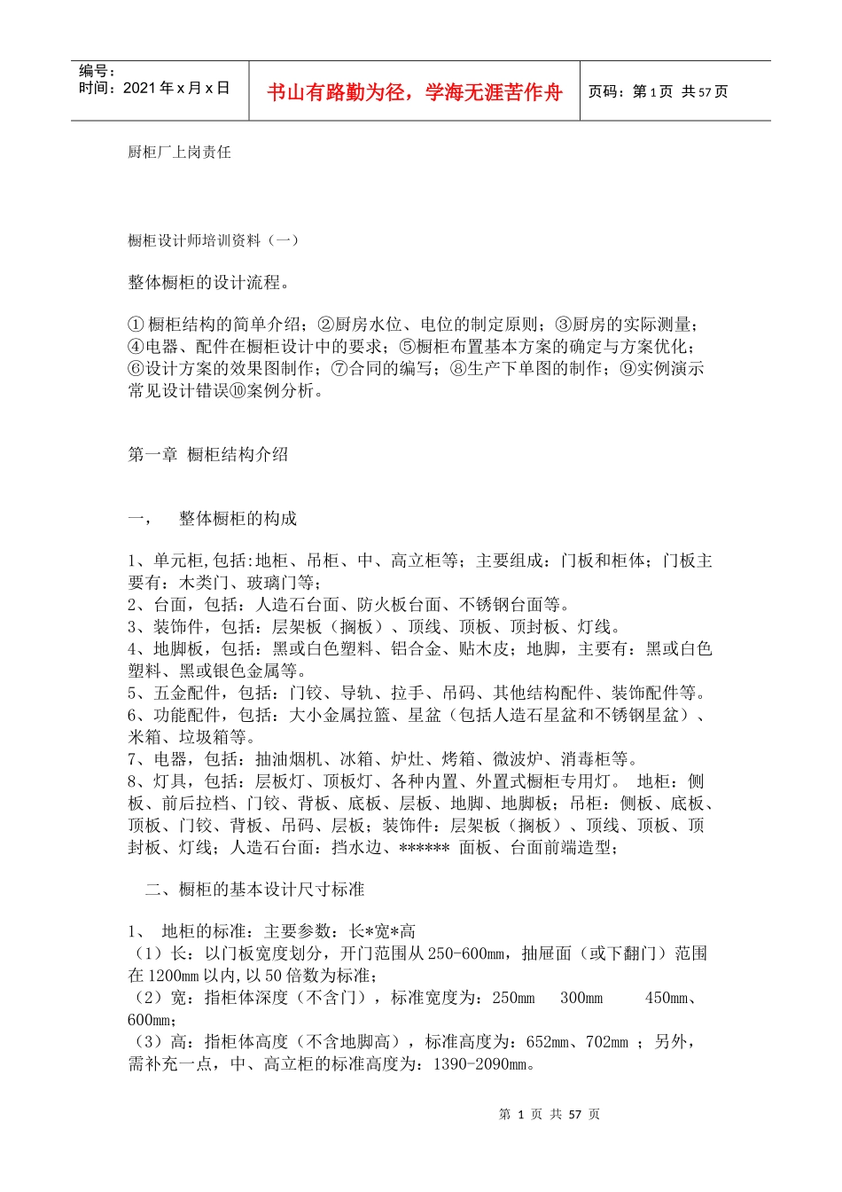 橱柜设计师培训资料_第1页