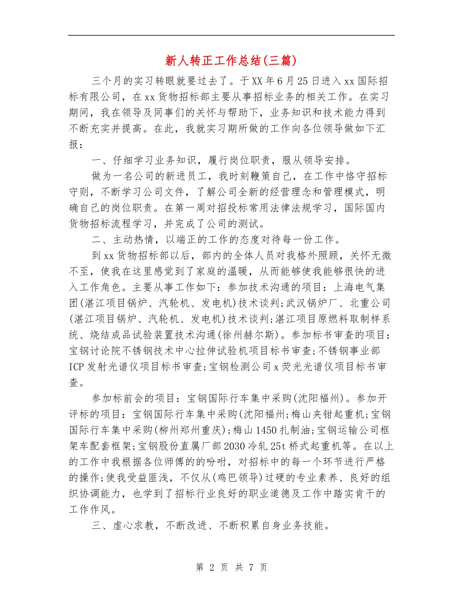 新人转正工作总结_第2页