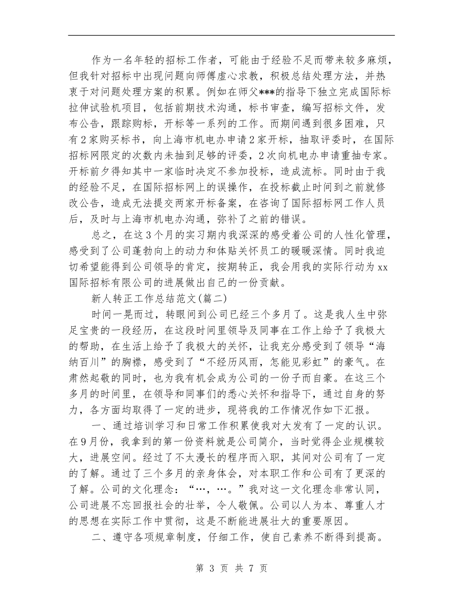 新人转正工作总结_第3页