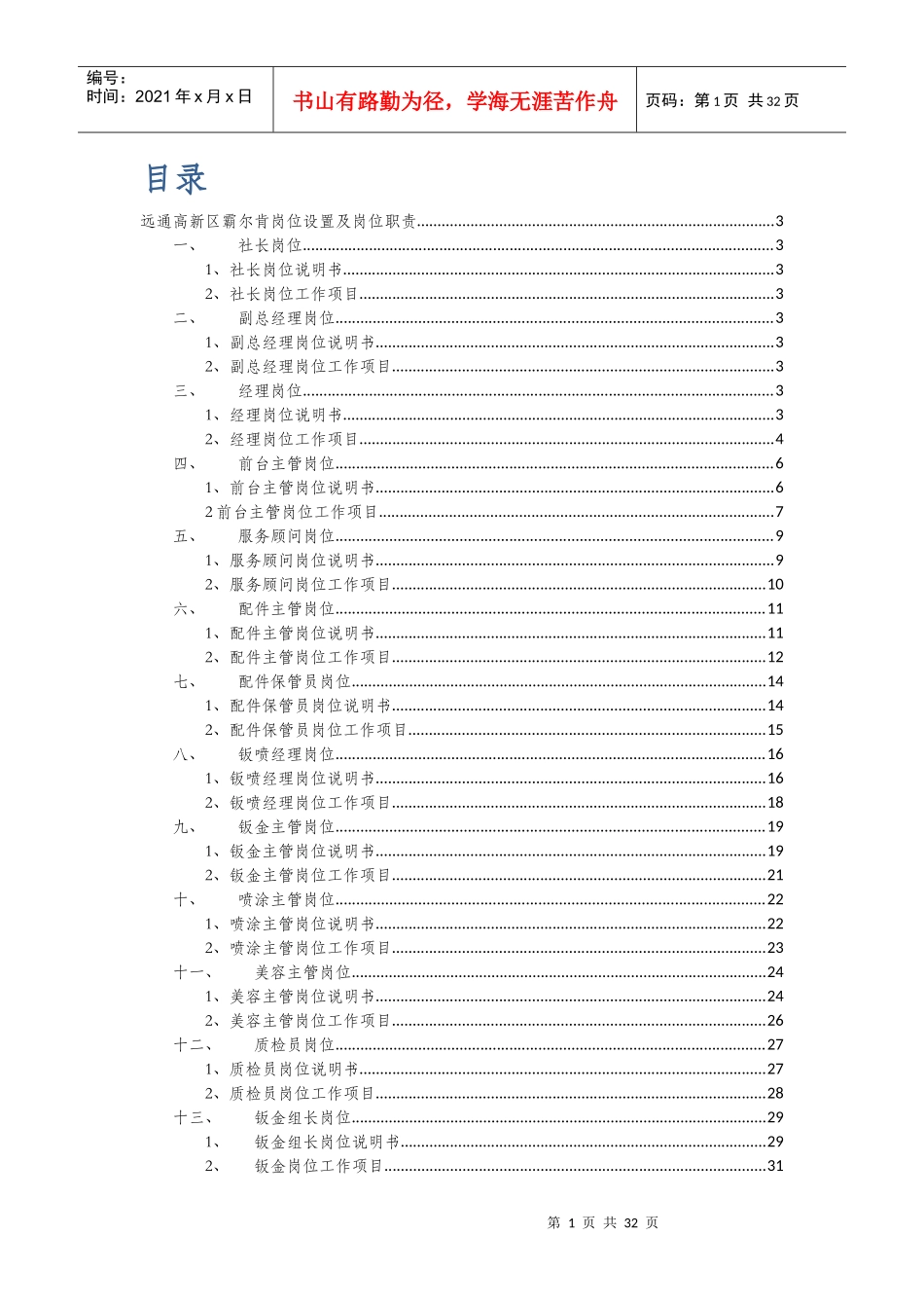 罗庄霸尔肯各岗位工作职责_第2页