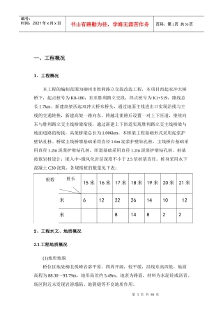 旋挖成孔灌注桩专项施工方案培训资料