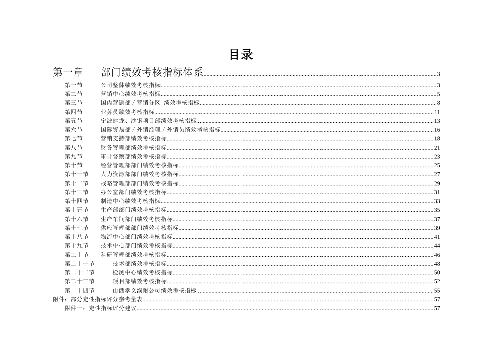 濮耐公司部门绩效考核指标体系（终稿）_第2页