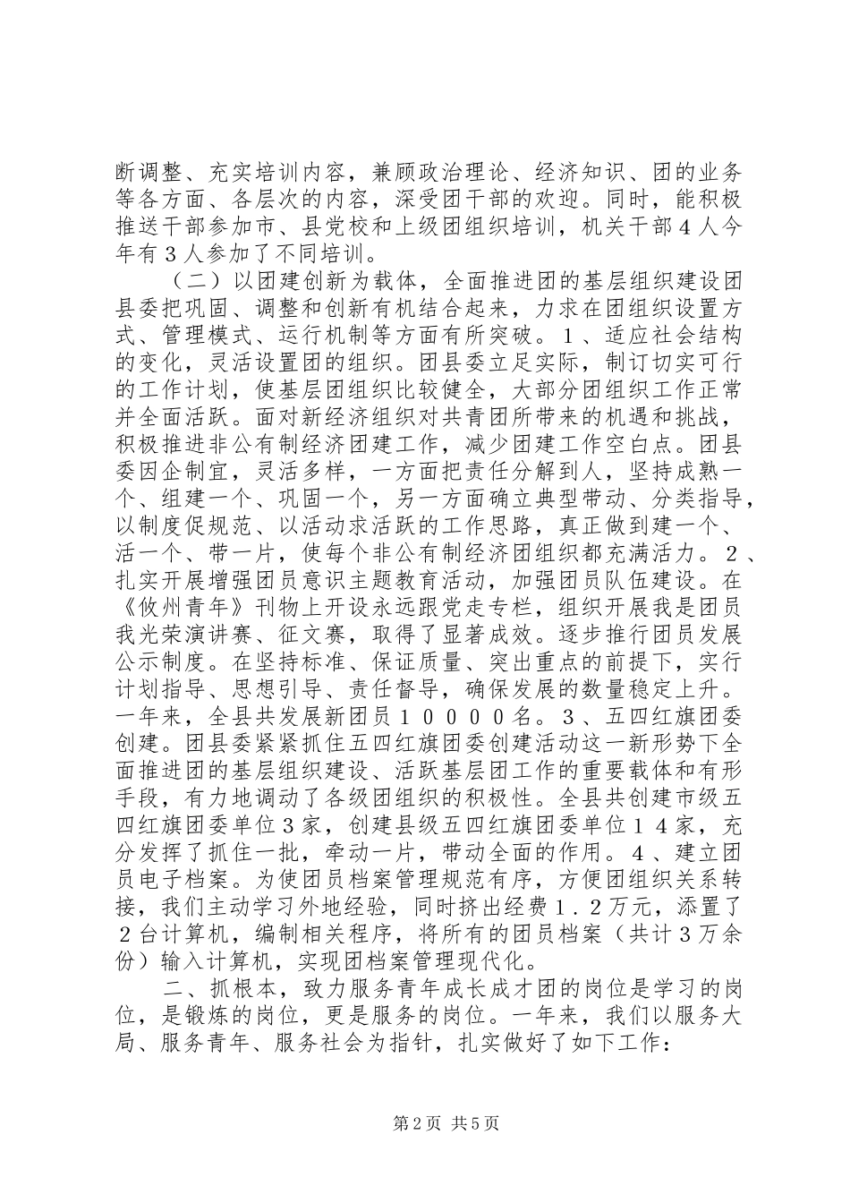 共青团XX县区县委年工作总结_第2页