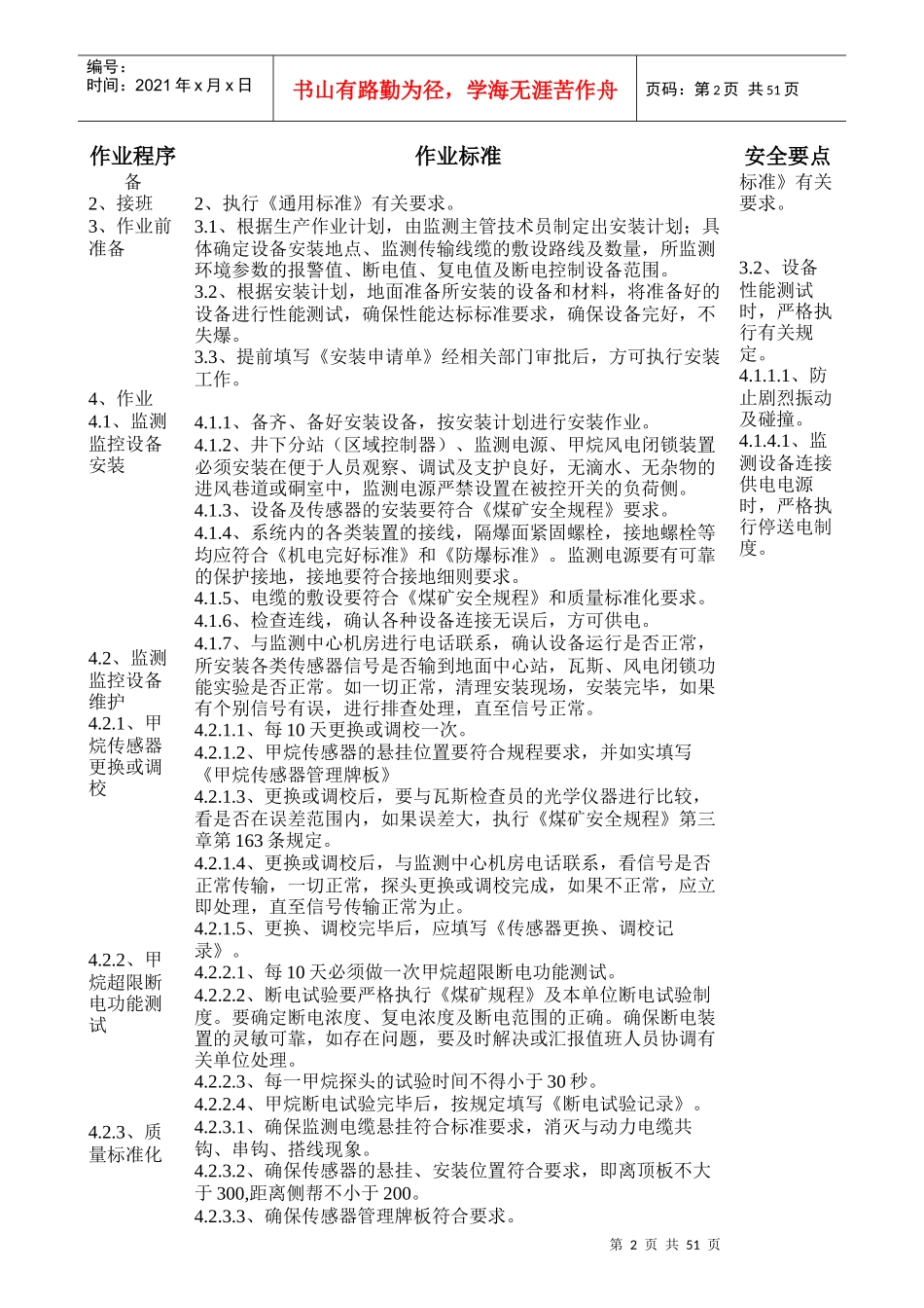 机电工种岗位操作标准_第2页