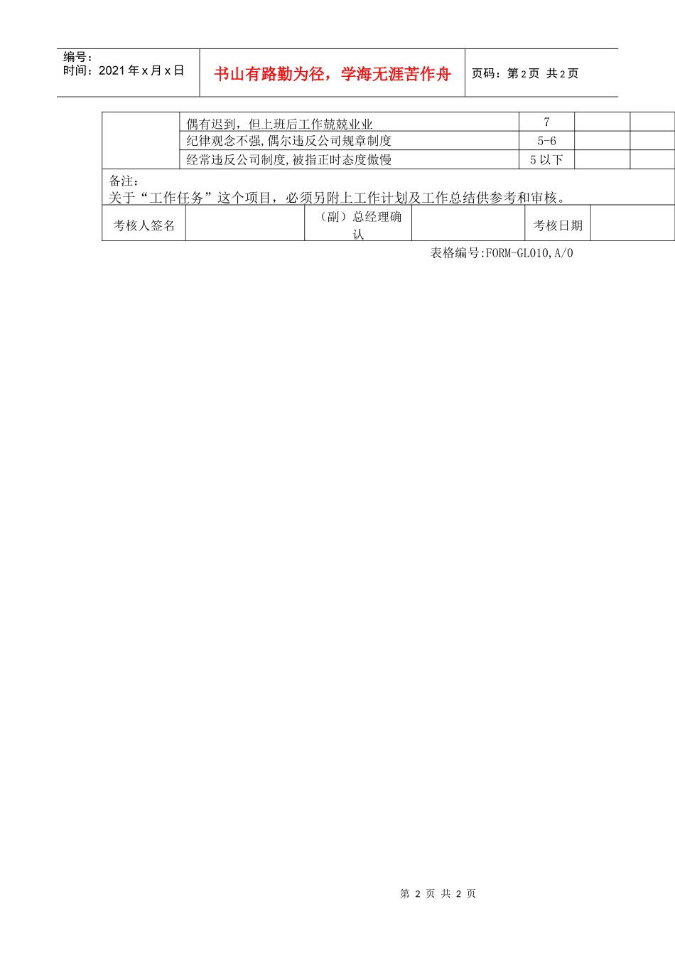 普通职员考核表_第2页