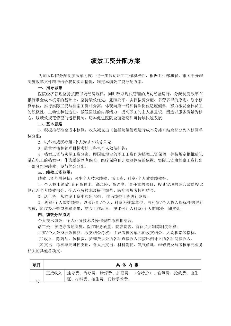 绩效工资分配方案_第1页