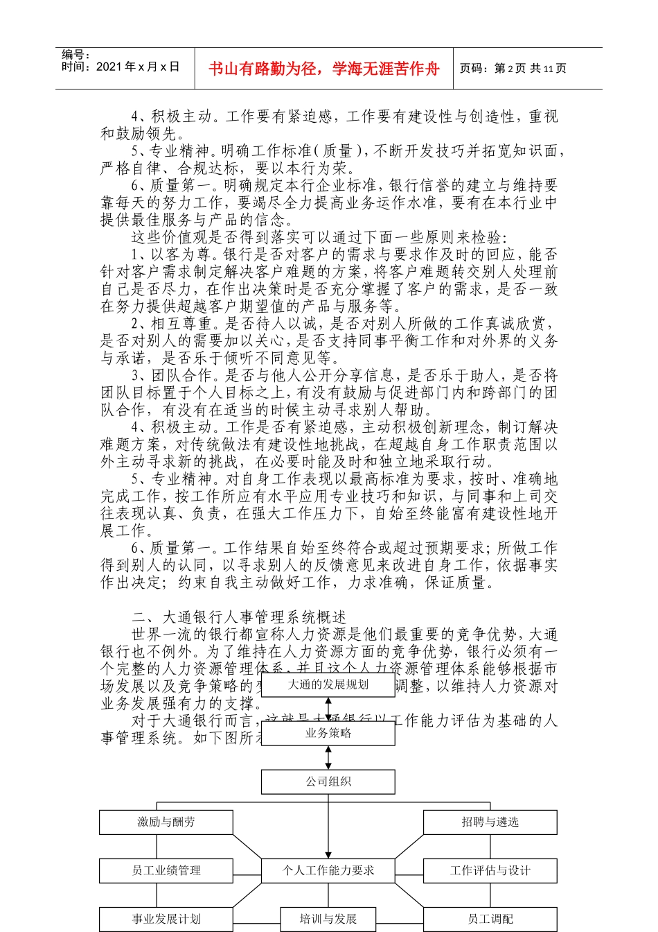 某某银行的人力资源开发与员工考核_第2页