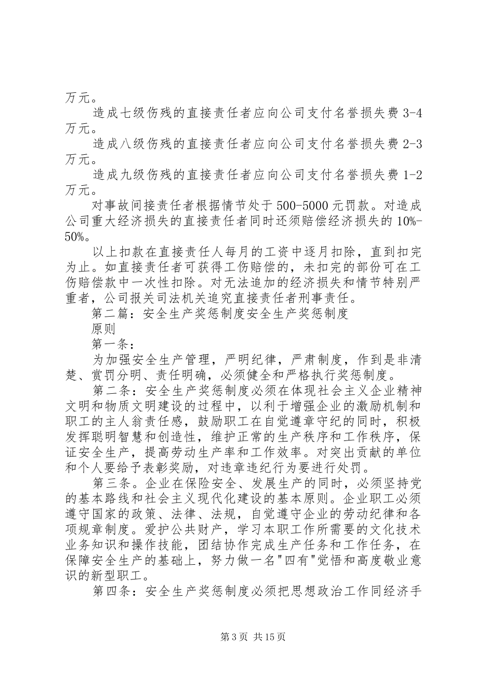 安全生产奖惩规章制度 (17)_第3页