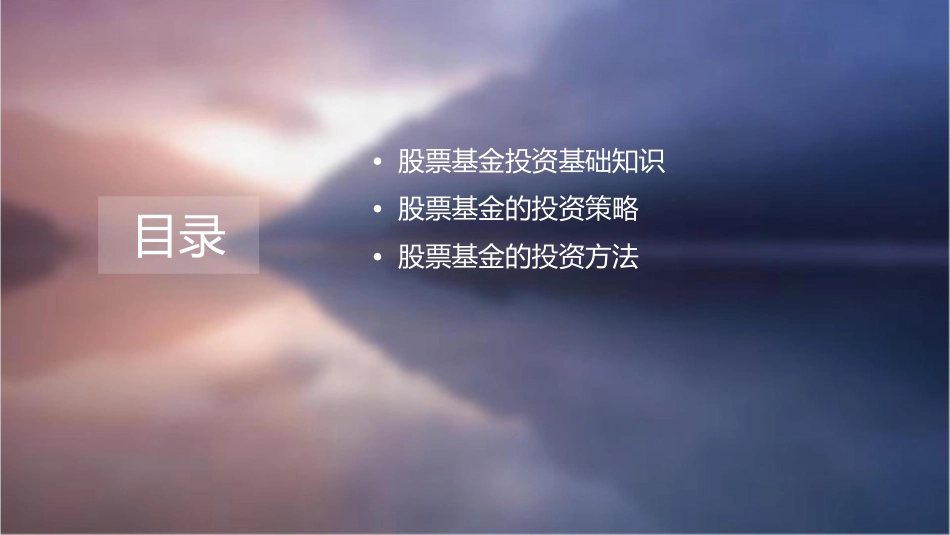 股票基金投资策略方法概述课件_第2页