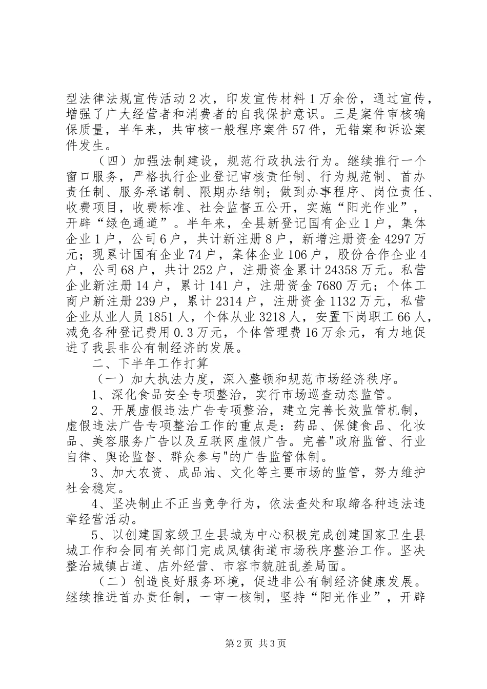 工商局上半年总结(县)_第2页